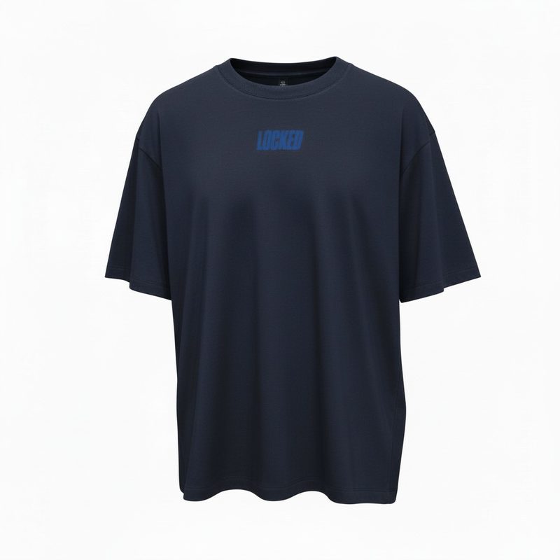 Camiseta oversized Train Ready azul marinho